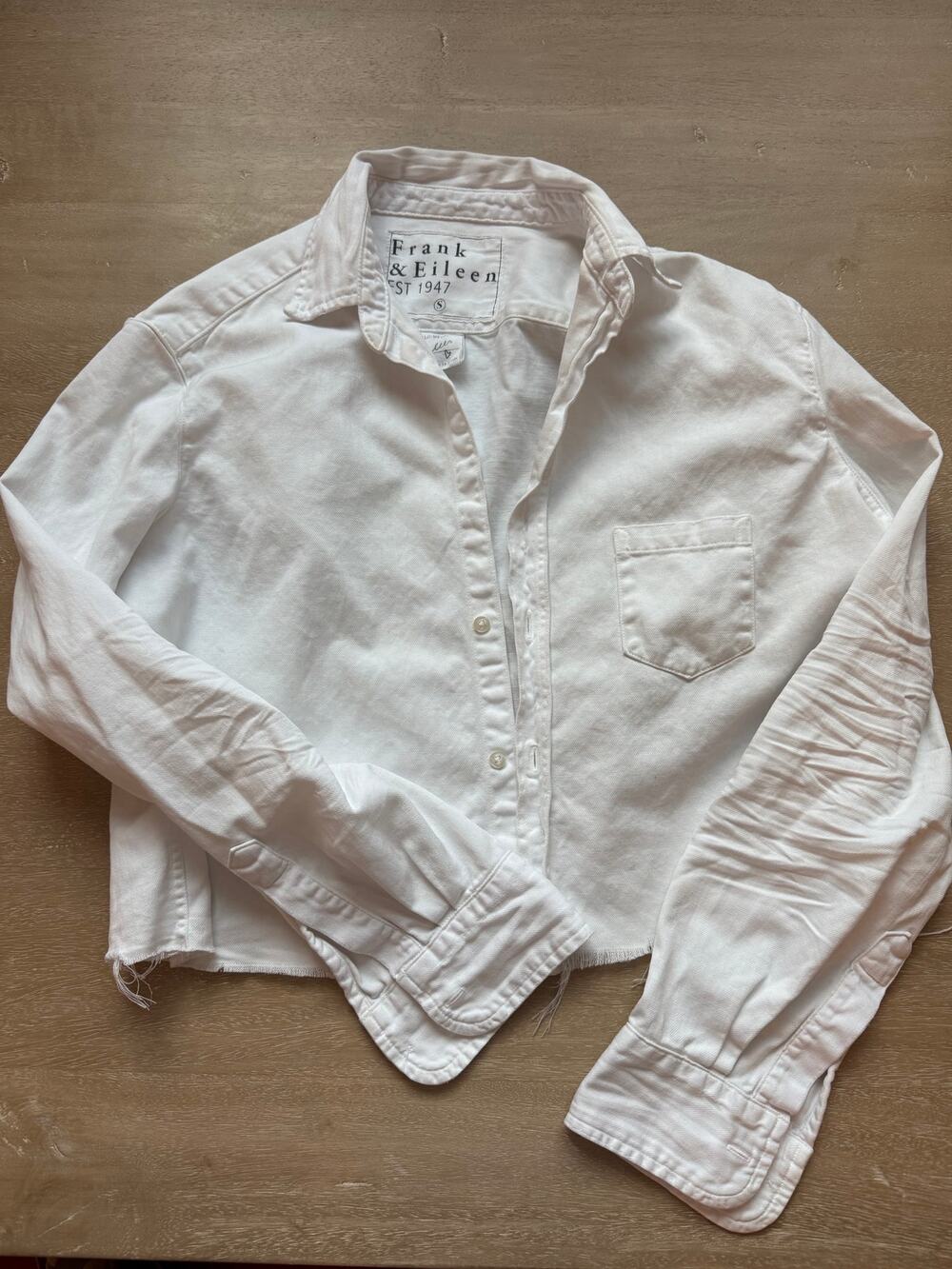 Eileen Frank & Eileen Cropped Button Down in Size - S